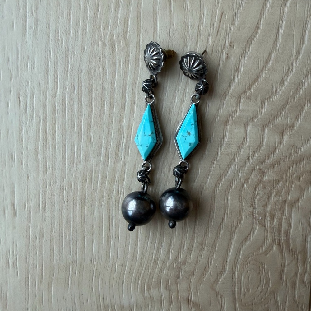 Authentic Turquoise and Silver Earrings
